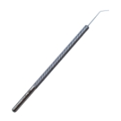 Bechert Nucleus Rotator, Wider Horizontal Y-Shape Rotator Tip, Angled Shaft, 7mm Tip To Bend, Round Knurled Handle, Polished Finish, Overall Length 4-7/8" (125mm) 